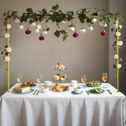 Desktop Metal Stand Adjustable Table Rod Holder Birthday Party Decoration Tabletop Arches Wedding Decor Party Decoration Mariage