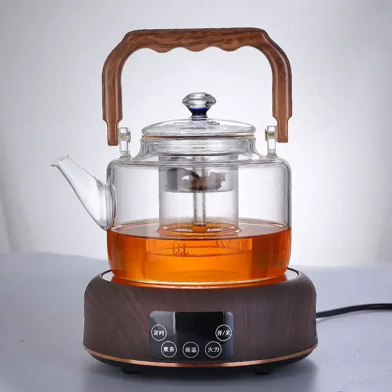 High-capacity High Borosilicate Glass Teapot Thickened Filter Integrated Steaming and Boiling Teapot Home Kung Fu Tea Set