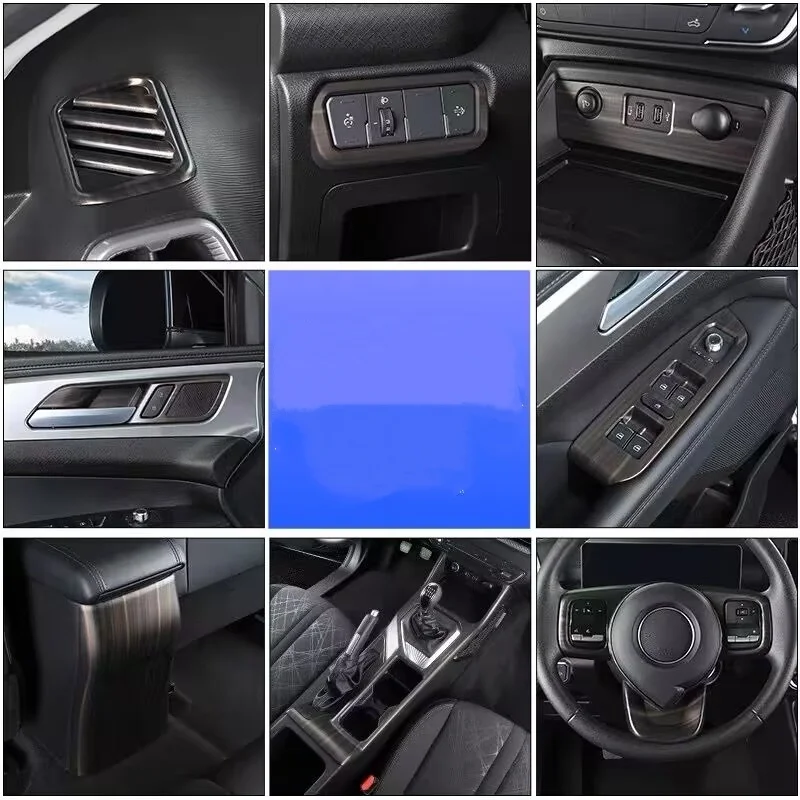 

LHD For Great wall cannon GWM pore kingkong 2022-2024 Shift panel decoration frame ABS carbon fiber /wood interior modification