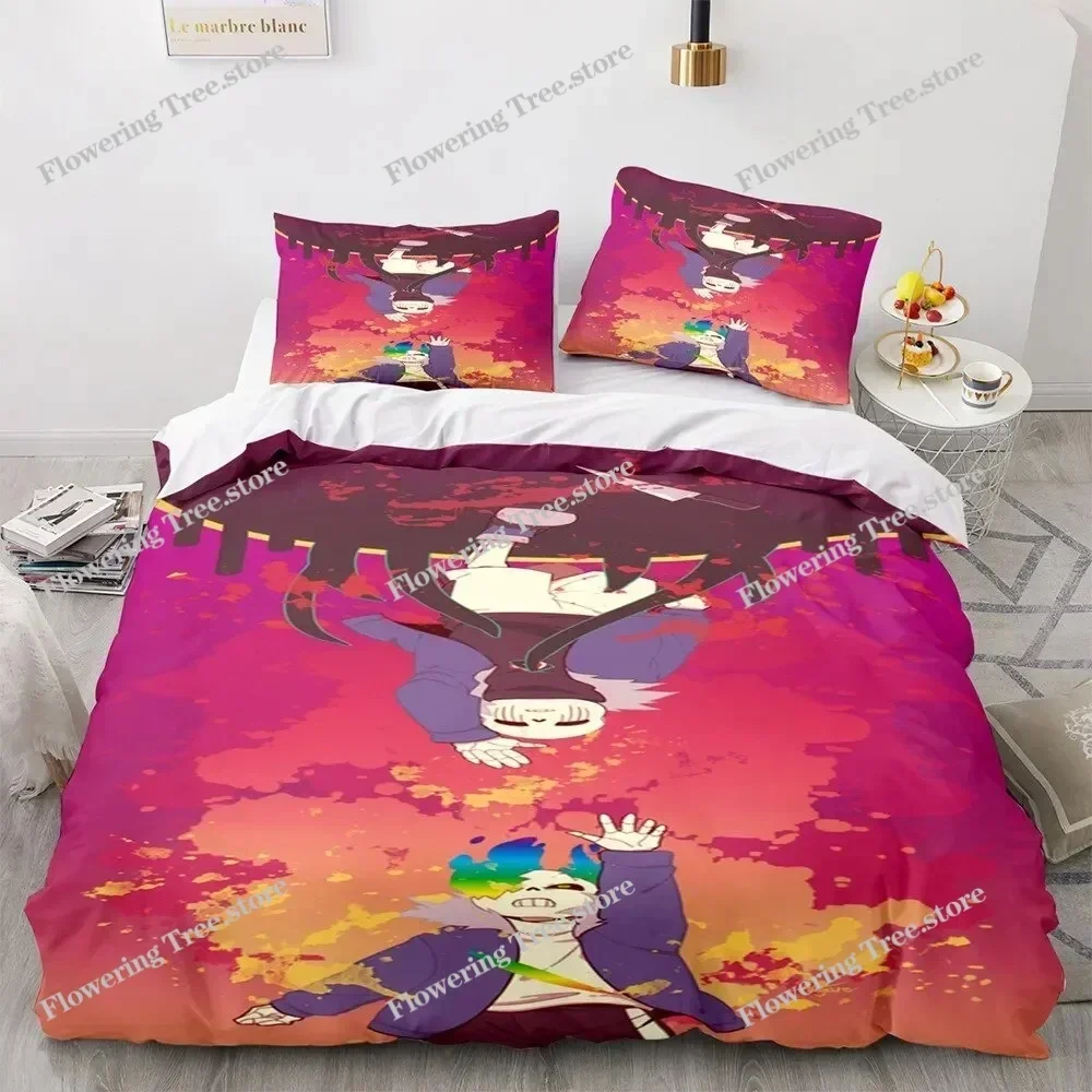 Game Undertale Frisk Sans Bedding Set Boys Girls Twin Queen Size Duvet Cover Pillowcase Bed Kids Adult Home Textileextile029963