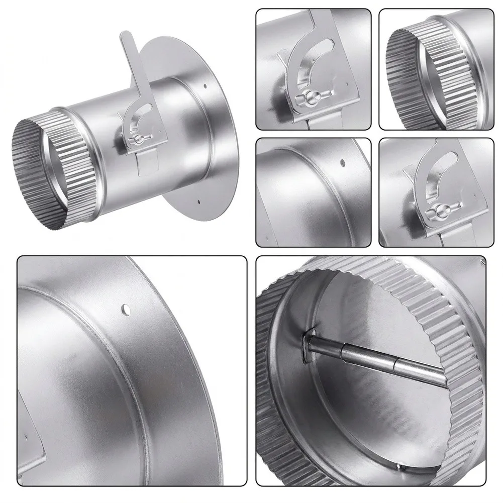 100mm Outlet Manual Air Volume Control Valve Galvanized Steel Construction for Efficient Ventilation System Control
