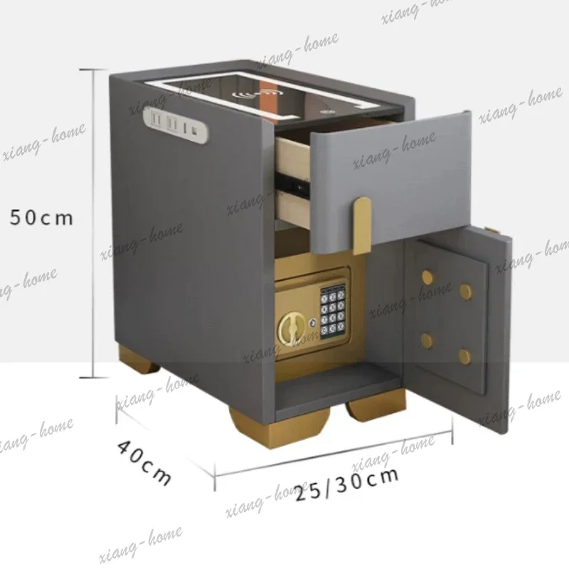 LJY Secret Charging Night Stands Narrow Safes White Clearance Bedside Tables Glossy Fluted Muebles Para Dormitorio Furniture Hom