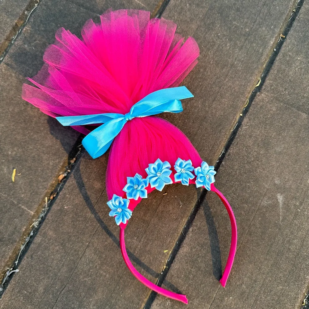 Anime Magic Elf Hair Bands Troll Doll Hair Halloween Dress Up Props Headband Suit for Holiday Party Birthday Costume New