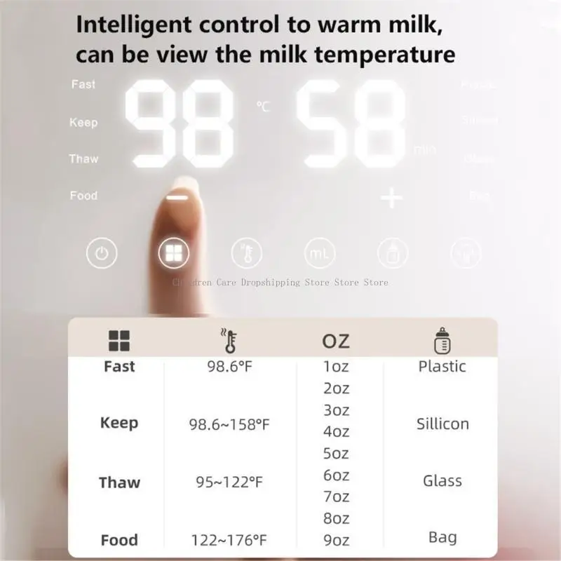 Máy hâm sữa đôi đa chức năng có điều khiển nhiệt độ Màn hình lớn Máy hâm sữa cho sữa công thức