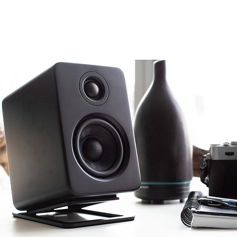 ตัวยึดตัวหน่วงการสั่นสะเทือนลำโพงคอมพิวเตอร์ตั้งโต๊ะแบบปรับมุมได้16 ° แท่นวางโลหะทนทานสำหรับลำโพงที่ใช้งานอยู่