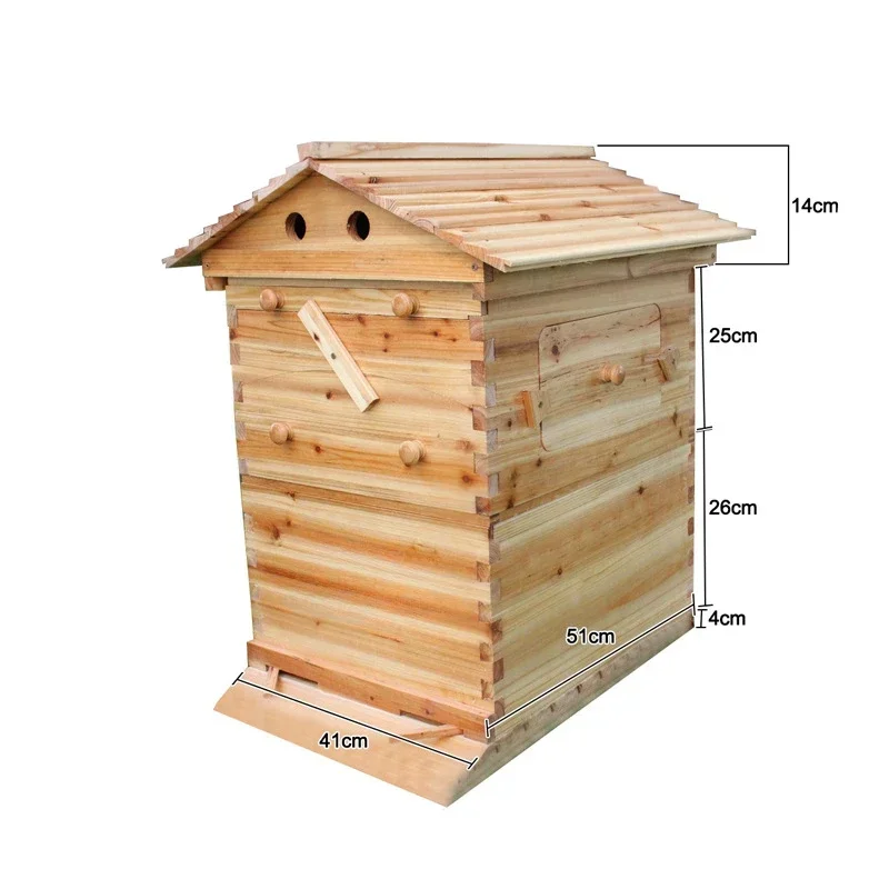 Flow Hive Boiled Wax Cedar Self-watering Honey Bee Hive Beekeeping Tools Self-watering Honey Bee Hive Accessories