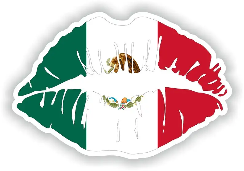 

Mexico Lips Flag Stickers Personalized Custom Stickers And Cover Scratches Decals Funny Car Decoration Refit Stickers Accessorie