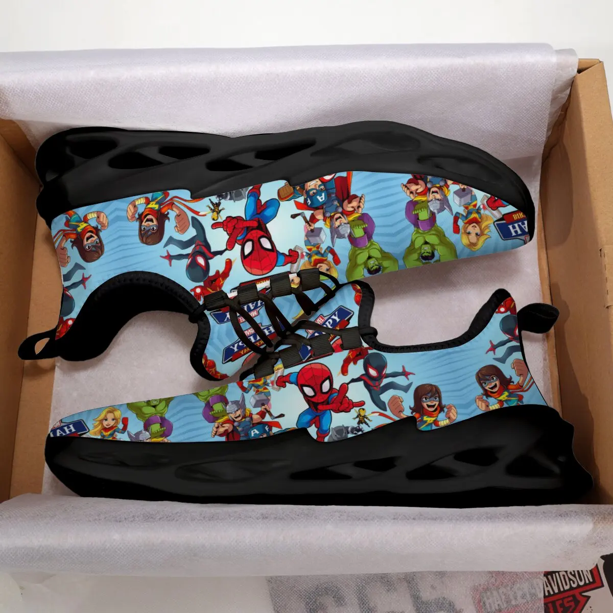 

Minnie Print Men Casual Sneakers Lightweight Breathable Soft Soled Running Shoes Slip-on Male Flats Trainers Zapatos Hombre