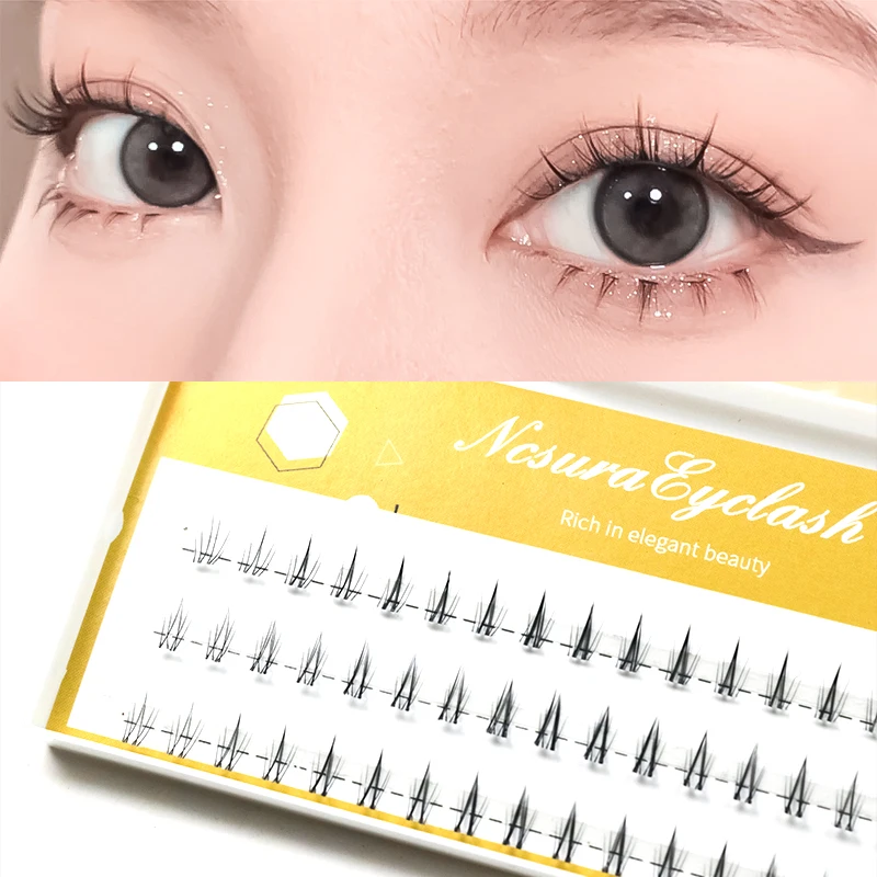 Fake Lashes 5-7mm Air Lower Eyelashes Fairy Segmented Natural Under Lashes Manga Bottom Lashes Makeup Tools Eyelash Extension