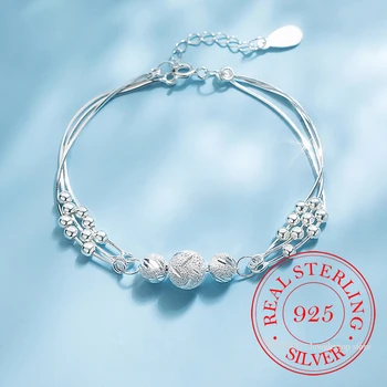Bracelet à breloques en argent Sterling 925 pour femmes et filles, mignon, fête de mariage, bohème, bijoux à la mode, cadeau noble y2k