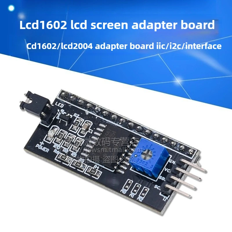 

LCD1602/LCD2004 I2C Converter Board with Function Library, 4-Pin Interface Saves IO Pins, Compatible with Arduino/STM32