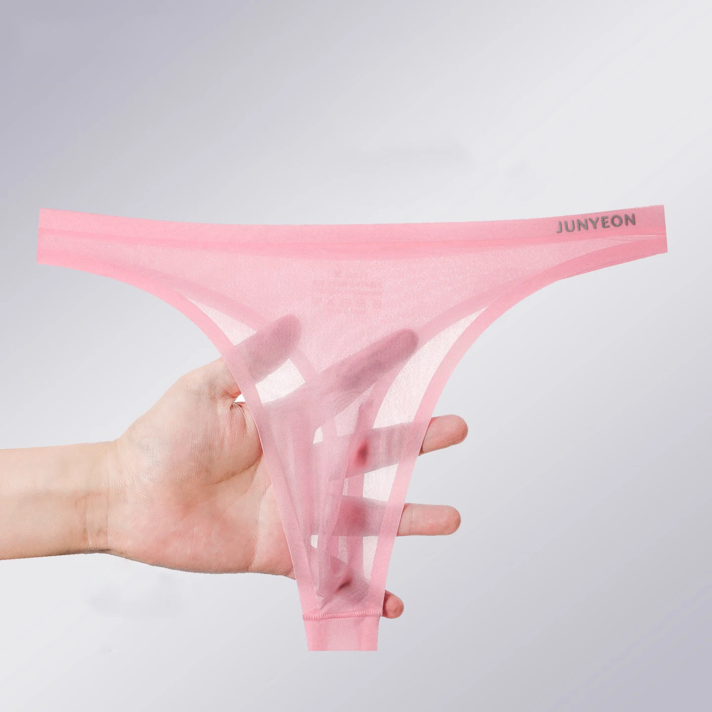 Ultra Thin Ice Silk Transparent Thong U-Shaped Pocket Sexy Comfortable Underwear T-Back