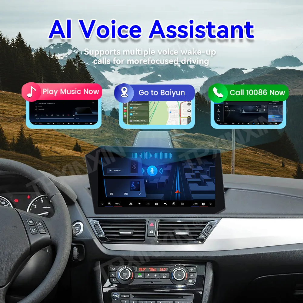 الوسائط المتعددة أندرويد 14 راديو السيارة لسيارات BMW X1 X2 2010 ~ 2017 نظام تحديد المواقع والملاحة Carplay مرآة ربط فيديو استقبال ستيريو IPS رئيس وحدة #3