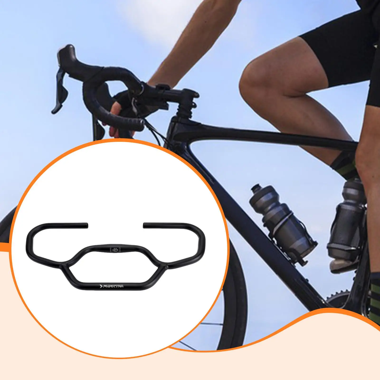 

Trekking Mountain Road Bike Butterfly Handlebar Sturdy Aluminum Alloy Cycling Accessory for Outdoor Riding