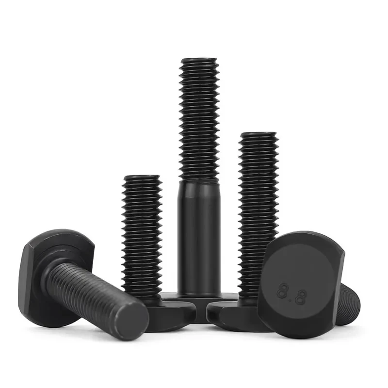 M6 M8 M10 M12 Grade 8.8 Carbon Steel T-Slot Bolts / Hammer Head T-Bolts for Aluminum Profile Rail Track & Machine Fixtures