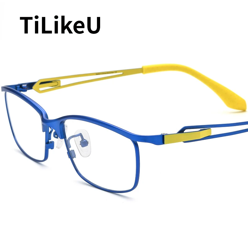 

New Pure Titanium Men Eyeglasses Frames Designer Full Frame Retro Square Glasses Ultra-light Women Optics Eyeglasses Frame