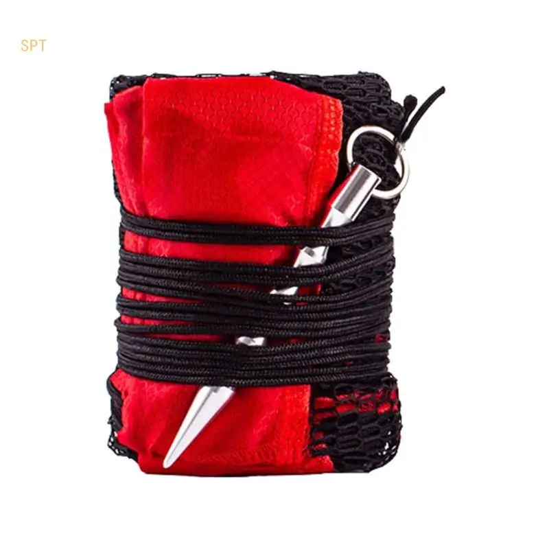 Fishing Bag Foldable Fish Collection Bag Fishing Net Drawstring Fishing Holder Diving Fish Net Bag Catching Netting 714F