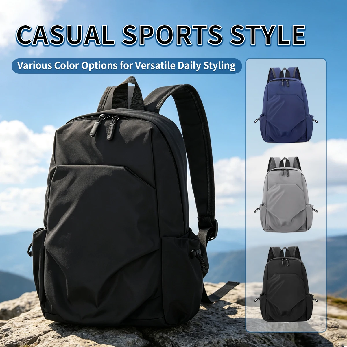 Casual Backpack, Men's Fashionable Sports Backpack, Niche Trendy Lightweight Travel Gift, Oxford Cloth Backpack