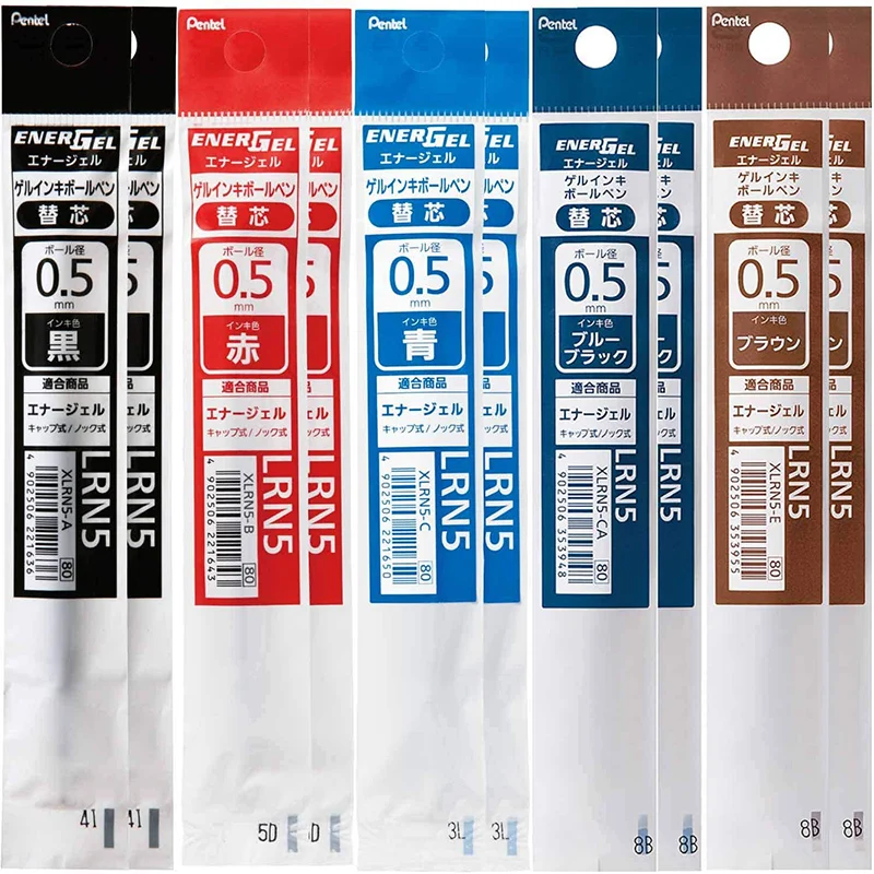 Japan Pentel Gel Pen Refills XLRN5 LRN5 for BLN75 Gel Pen Refill School Office Stationary Gel Refills