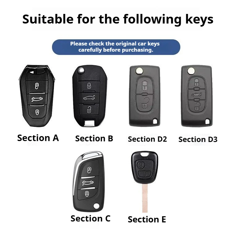 Leather Car Key Holder Car Keychain Bag Organizer Car Key Case For Citroen C1 C2 C3 C4 C5 C6 C8 C4L C3L C3-XR PICASSO Aircross