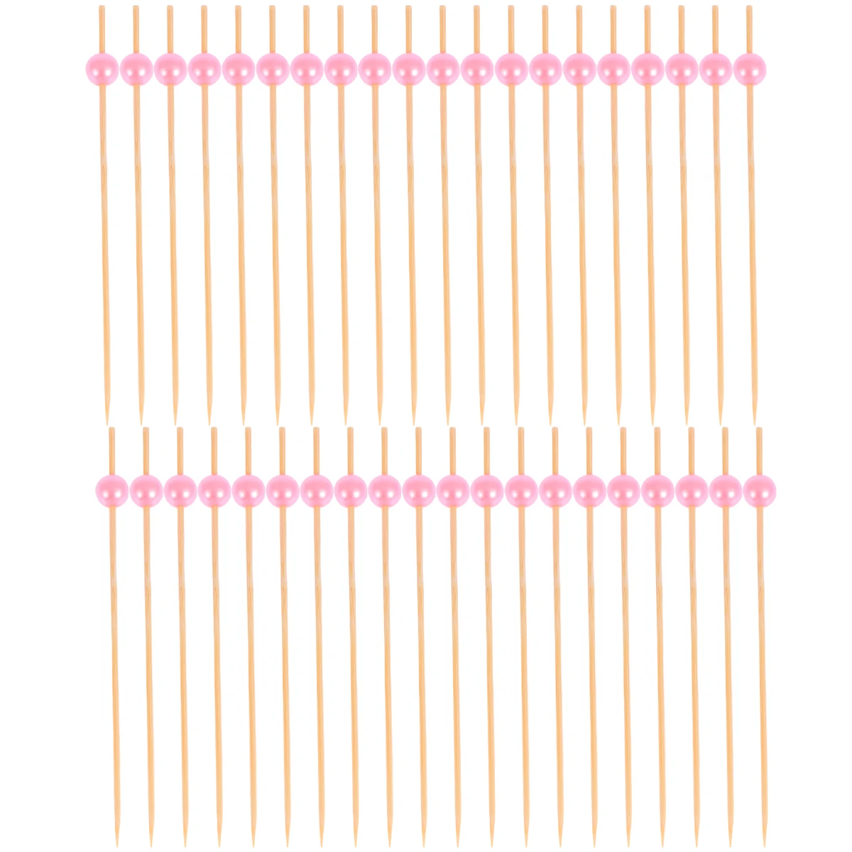 

Appetizers Fruit Stick Pearl Cocktail Food Sticks Bamboo Pearls Picks Pink Decor
