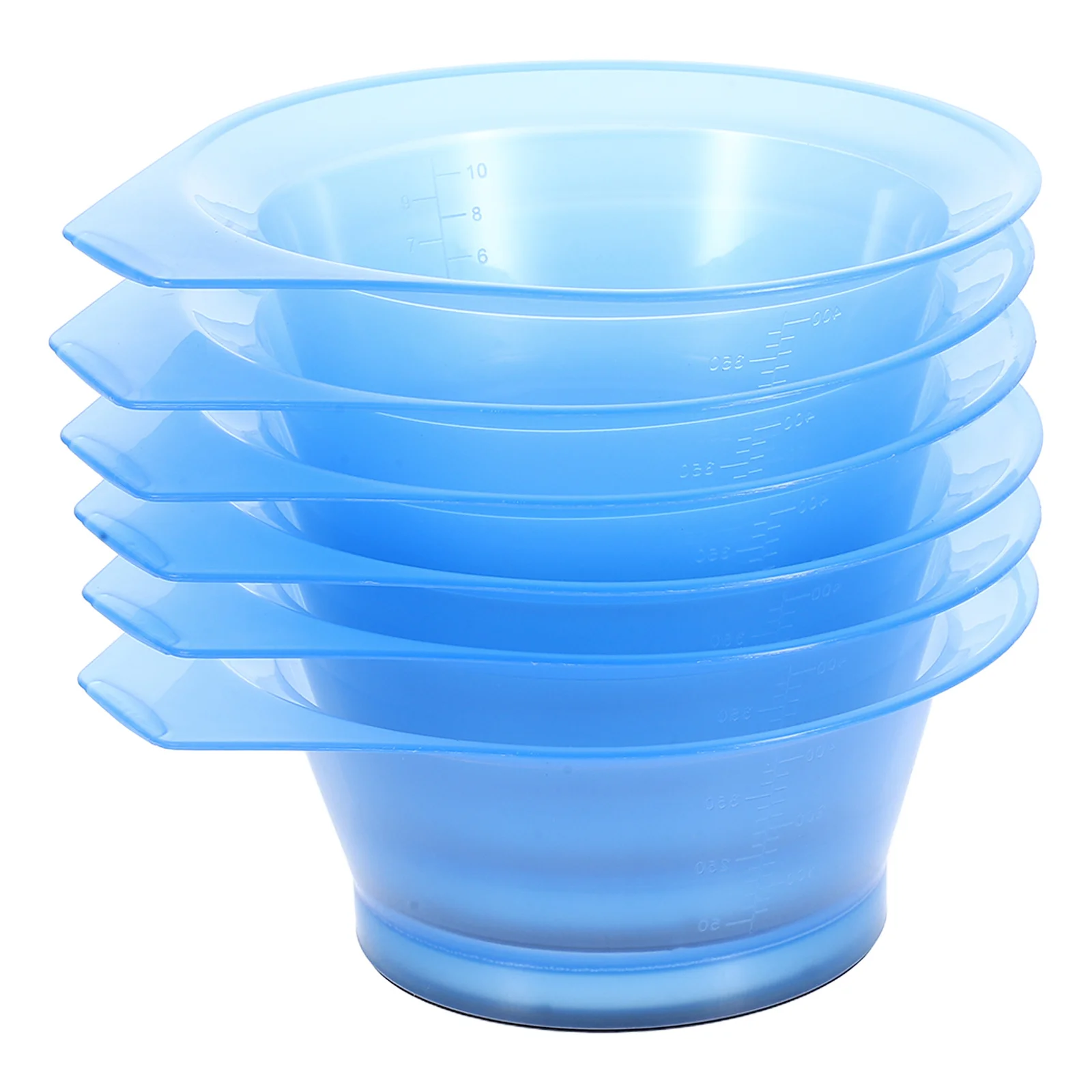 

6Pcs Hair Dye Bowls Transparent Plastic Reusable Perfect DIY Hair Coloring Mixing Bowl Salon Hairdressing Tool Essential