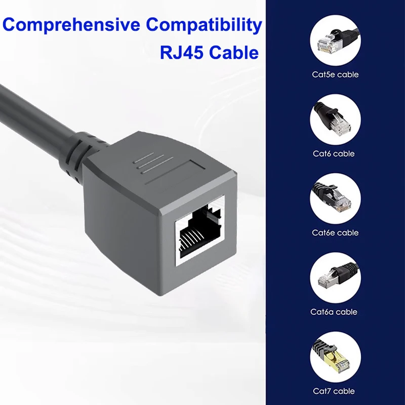 For Starlink Gen3 Ethernet Adapter Cable Extension to RJ45 Female Coupler Waterproof with Starlink Router Dish Outdoor Extender