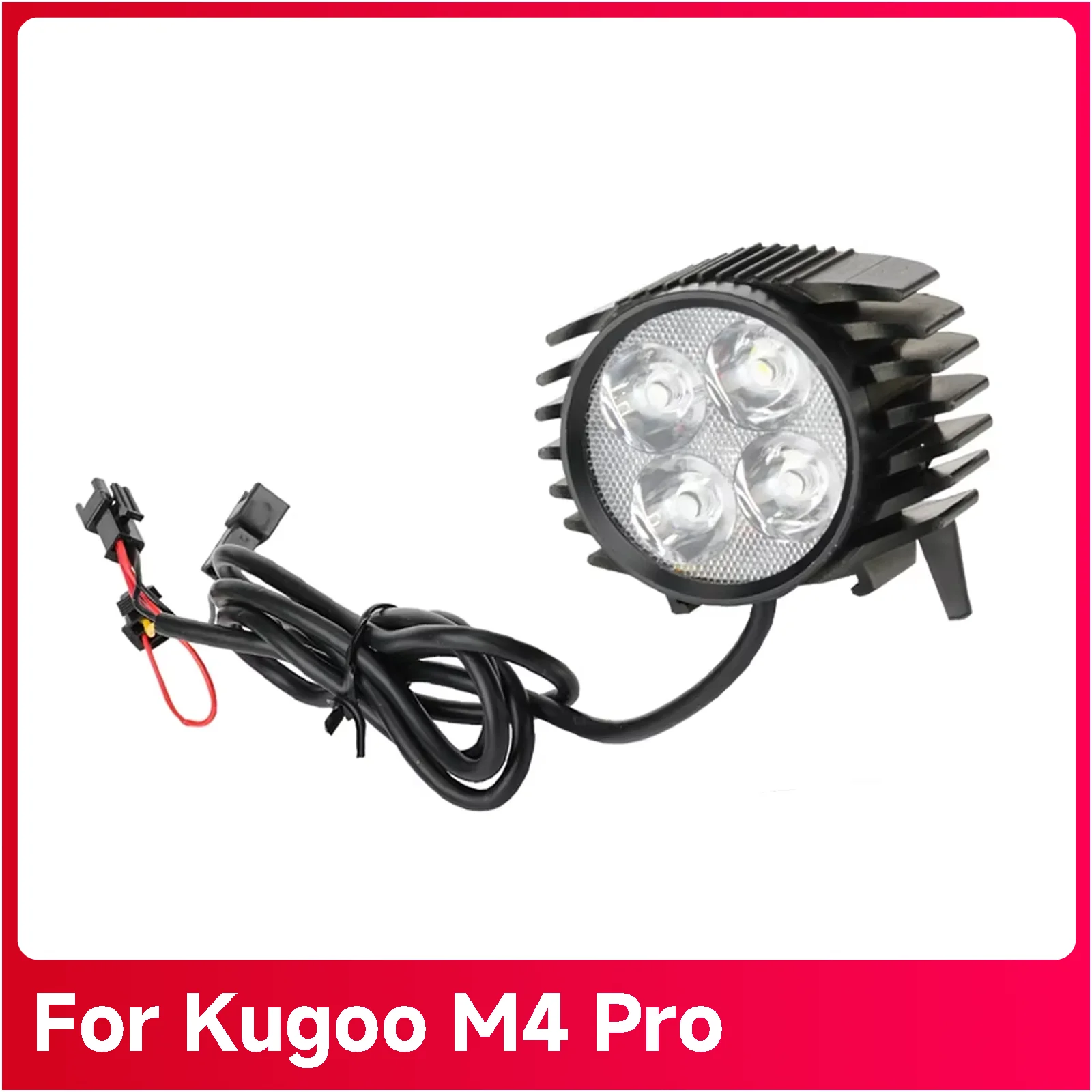 12-80V Headlight For Kugoo M4 Pro Electric Scooter 2 In 1 Horn and Lights Night Safety Warn Lamp Replacement Parts