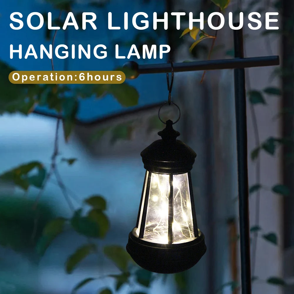 Retro Kerosene Lamp Waterproof Solar Candle Lantern LED Landscape Courtyard Hanging Lights Outdoor Garden Decoration
