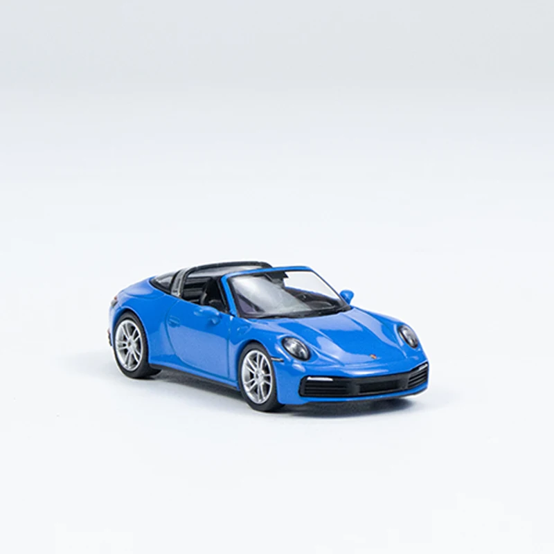 MINI GT 1:64โมเดลรถ911 Targa 4S อัลลอยหล่อตายฉลามสีน้ำเงิน #610