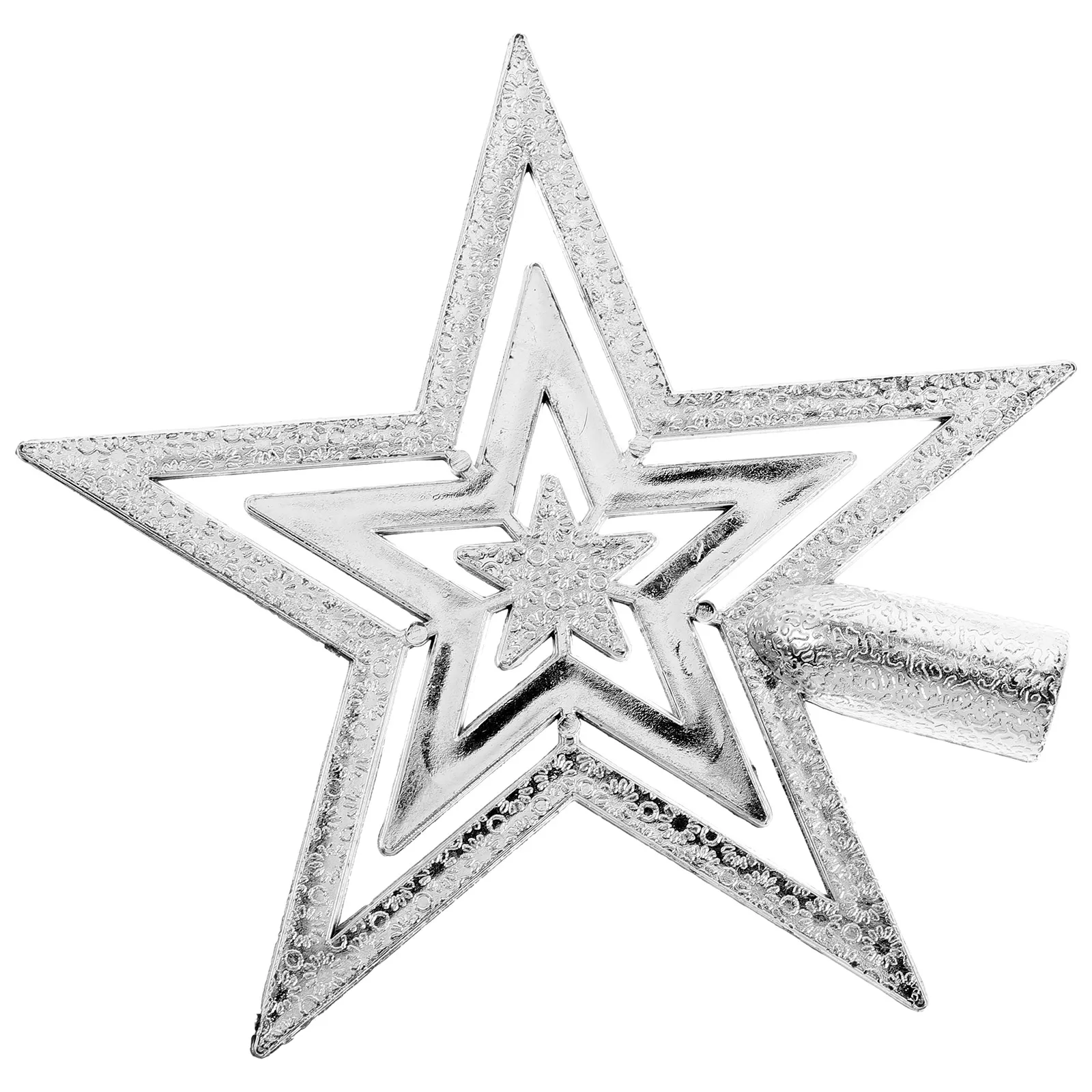 

10Cm Red Christmas Tree Topper Star Fine Crafted PVC Material Weather Resistant Lightweight Treetop Holiday Festival Decor