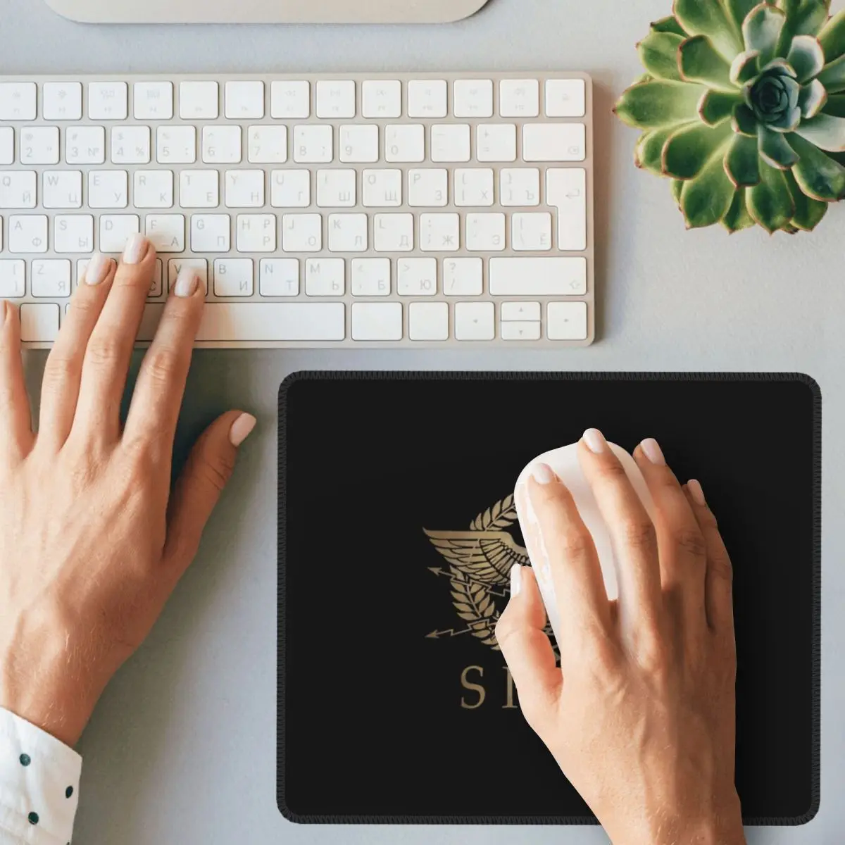 SPQR- Roman Empire Standard Shield Mouse Pad Computer Keyboard Mouse Mat Gamer PC Desk Mat Office Accessories Table Mats