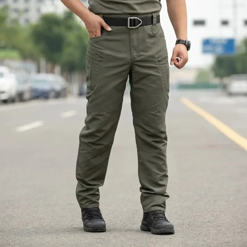 IX5 Tactical Cargo Pants Men Combat Trousers Army Military Pants Multiple Pockets Working Hiking Casual Men's Trousers