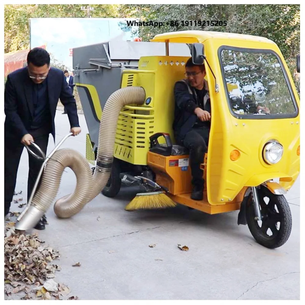 Electric Leaf Collector Tricycle Sweeper Baiyi Brand BY-T6 Manual Leaf and Grass Collector for Community Streets & Alleys