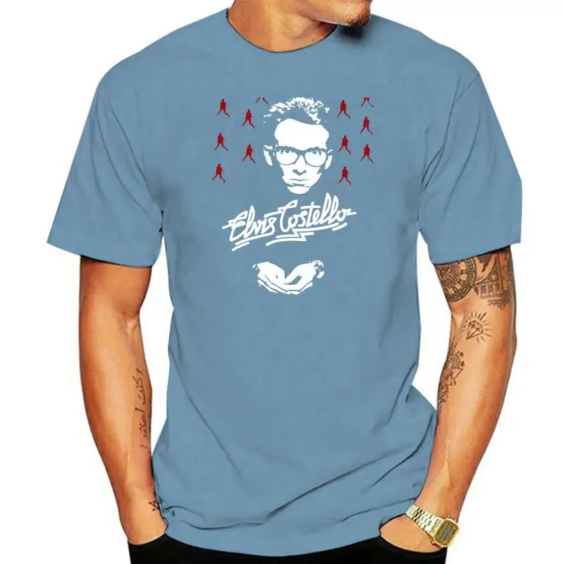 Elvis Costello Retro T-Shirt Size Black Color Unisex Loose Fit Tee Shirt