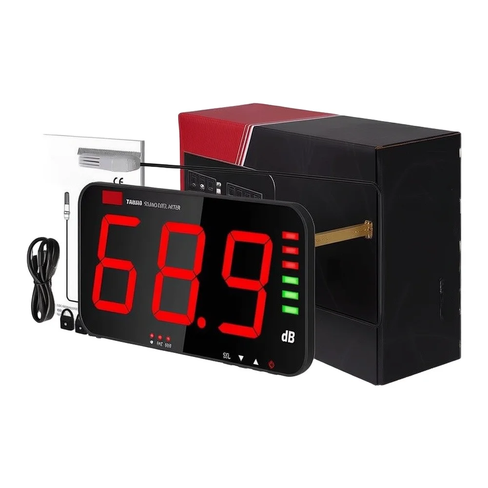Black Digital Sound Level Meter Wide Measurement Range Sound Meter Sound Level Meter Industrial Noise Detector
