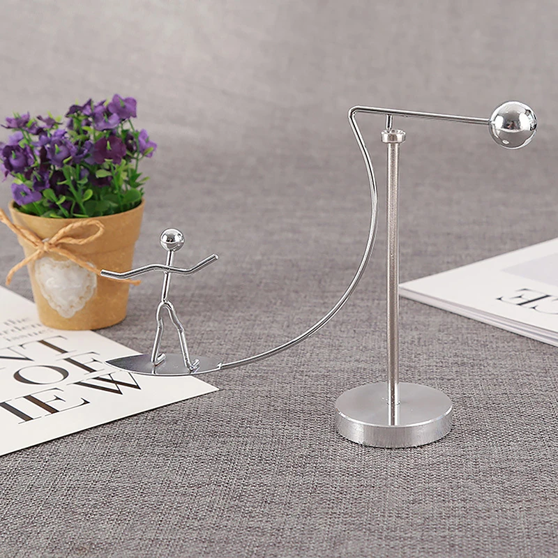 Newton Pendulum Gifts Perpetual Motion Newton's Cradle Tumbler Balance Little Iron Surfer Skier Home Ornaments