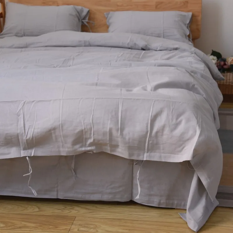 

Pure Linen Duvet Cover, Single and Double Quilt Cover, Skin-friendly, Breathable Fabric, Comforter Cover, Queen and King