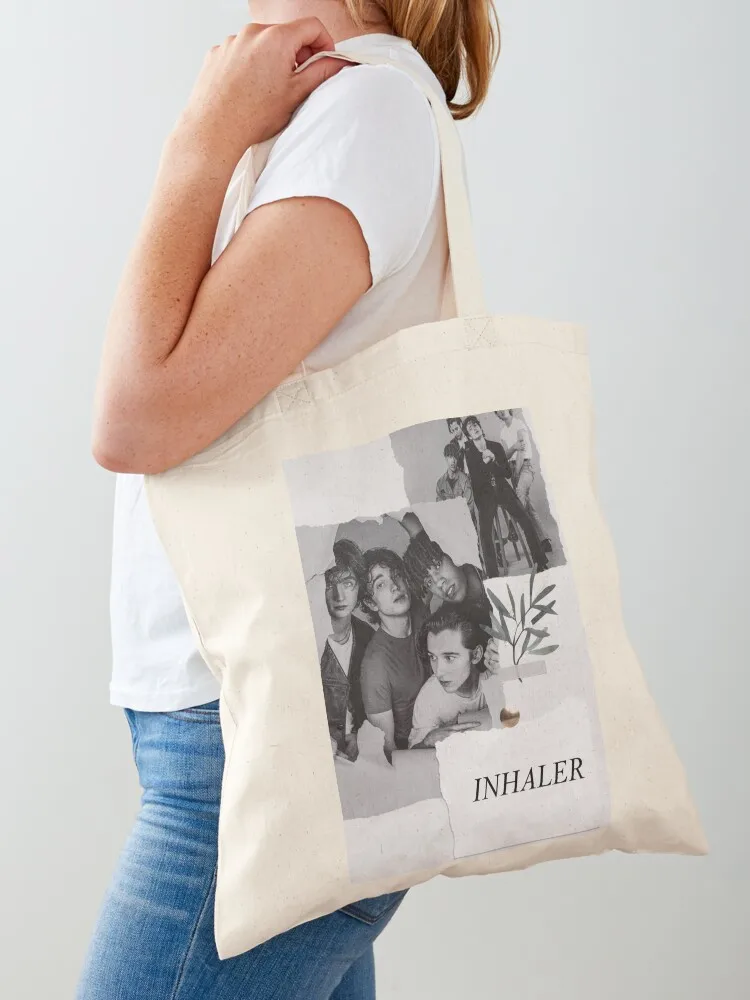 inhaler dublin band Tote Bag handbag reusable grocery bags bag for beach shopping bags foldable Canvas Tote Bag