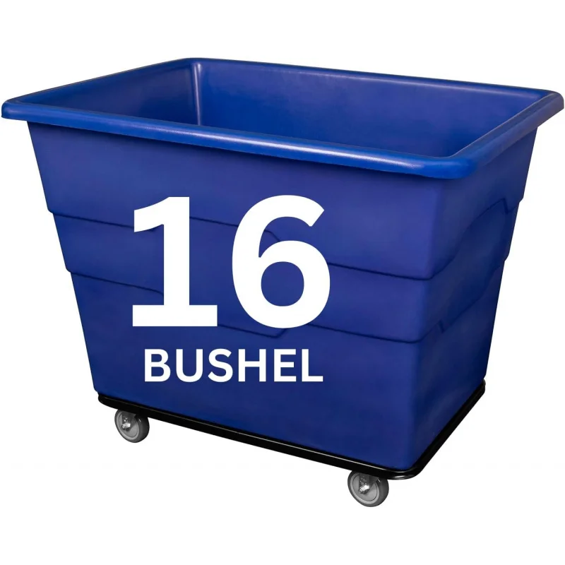

2026 New：Commercial 16 Bushel Utility with Steel Base, Poly Box Basket Truck, Laundry Cart, and Rolling Trash Bi