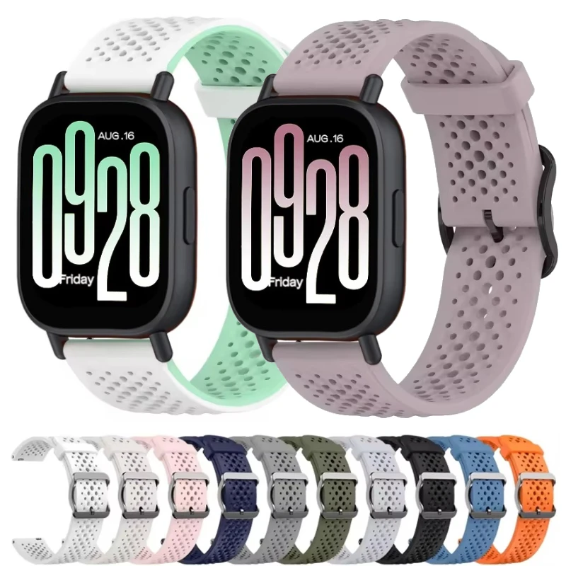 

20mm 22mm Sports Silicone Strap for Redmi Watch 5 Active/Lite Bracelet Breathable Wristband for Redmi Watch 5 Lite Replacement