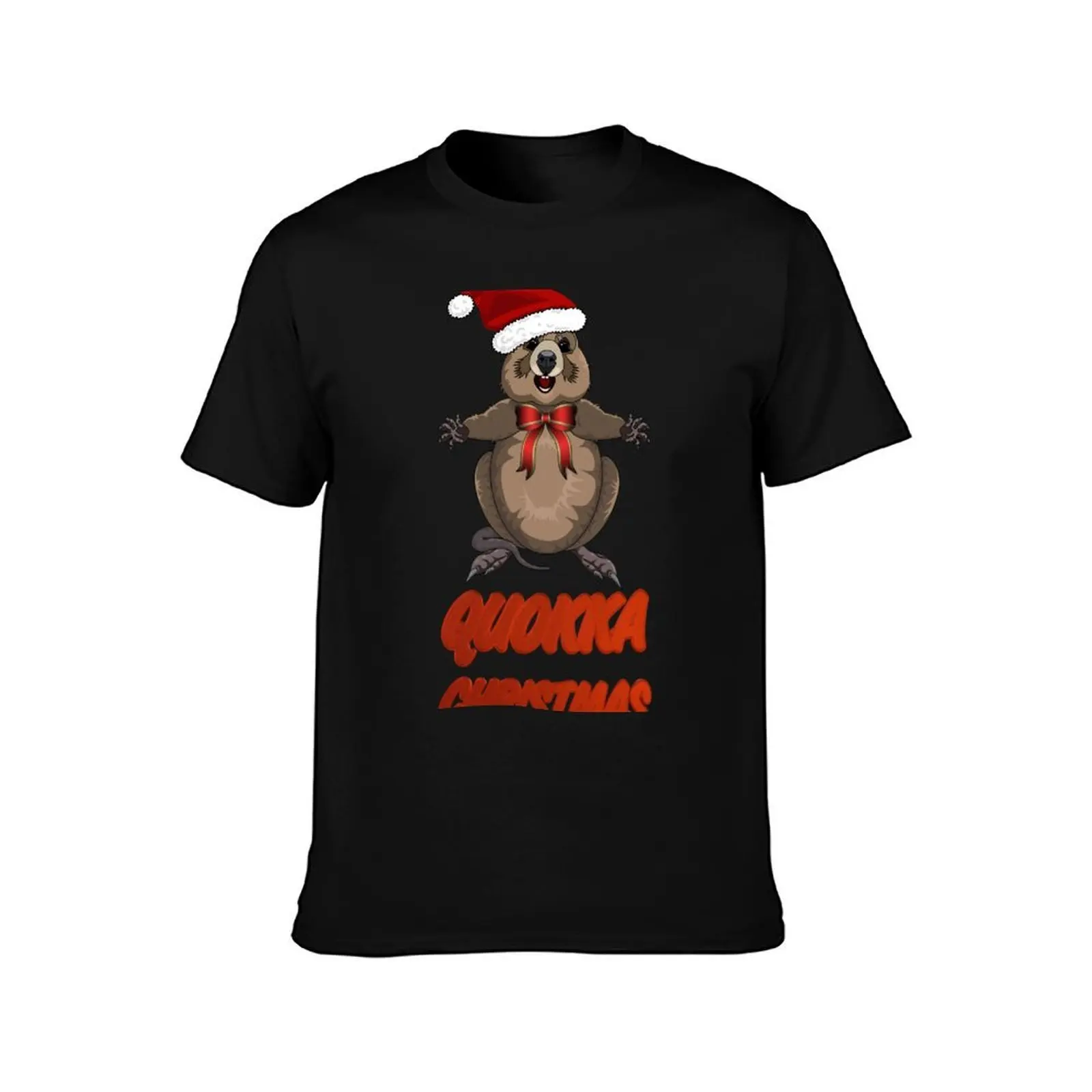Happy Christmas Quokka - Have a Quokka Christmas! by Amanda M Lucas T-Shirt Active Wear Sports for Men T-Shirt