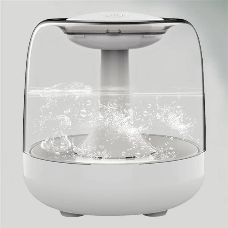 440Ml Air Humidifier Large Capacity Air Diffuser Atomizer Ultrasonic Aroma Diffuser Cool Mist Maker Air Purifier,White