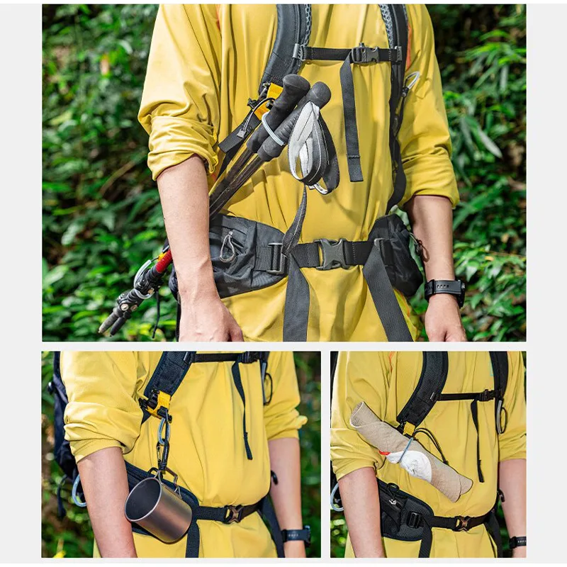 Trekking Pole Holder for Backpack No Disassembly Fixing Strap with Quick Release Toggle Outdoor Hiking Pole Carrier Accessory