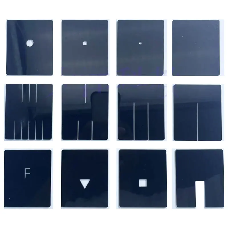 9pcs/Set Optical Slit Sheet Light-blocking Sheet Light-shielding Film Optical Experiment Light-transmitting Plastic Sheet