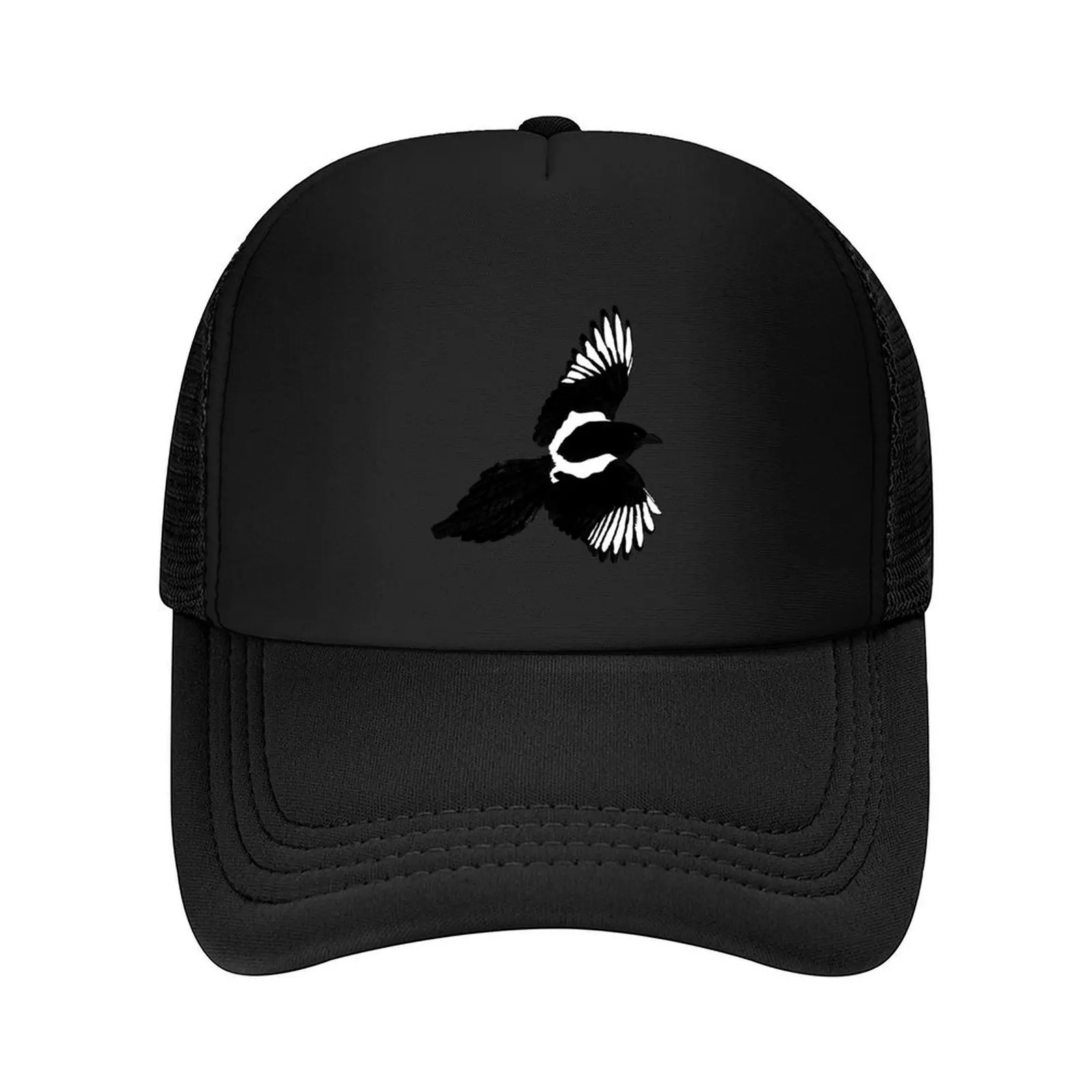 

Magpie in flight Baseball Cap Fishing cap Kids Hat sun caps Trucker Hat For Women Men's