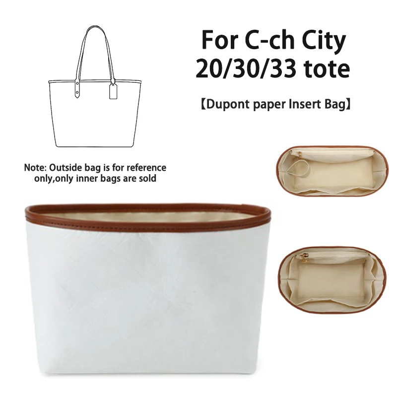 EverToner Ultra-light DuPont Paper Liner Bag Organizer for C-ch City 20/30/33 Tote shape lining accessories