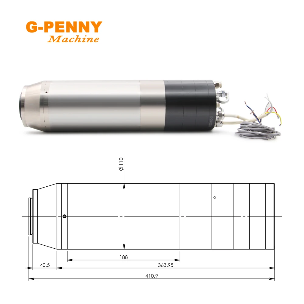 G-Penny 3.2KW BT30 ATC水冷スピンドルモーター 380v/220v 自動工具交換 800hz 24000rpm