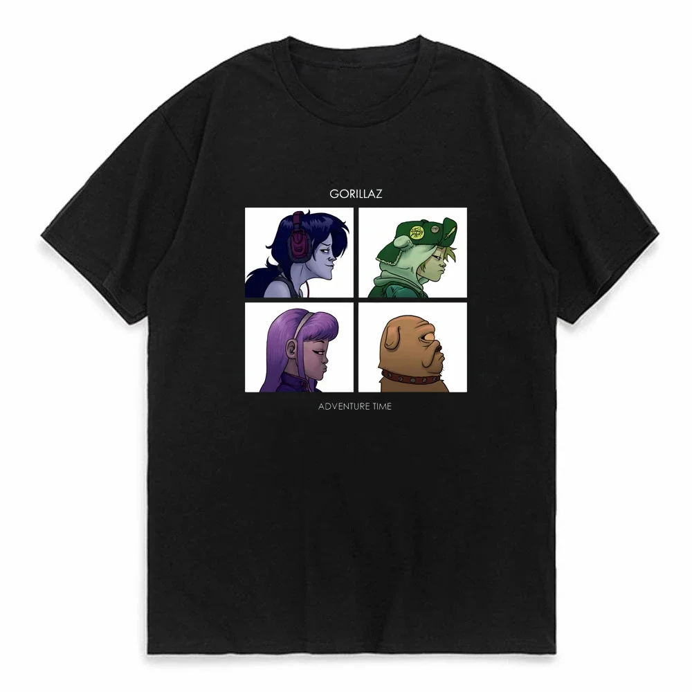 Gorillaz Rock Band T-shirt for Men Women Funny Unisex Print Top Rock Band tshirt pop Aesthetic Apparel Short Sleeve T-shirt