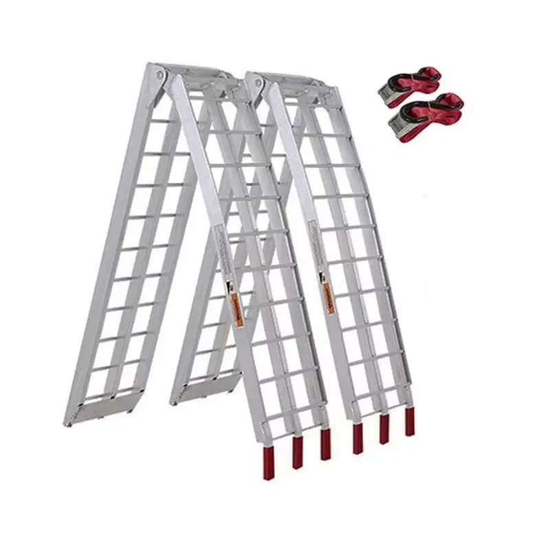 Snowmobile Lawn Trailer Folding Motorcycle ATV Aluminum Loading Ramp